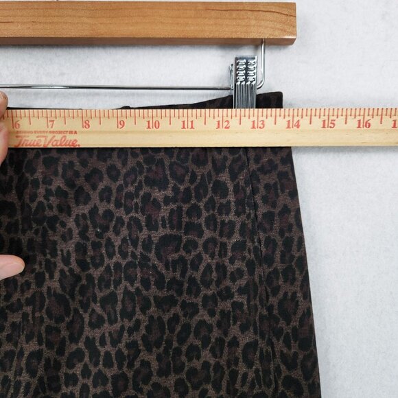 Liverpool Skirt Womens 2 26 Brown Cheetah Print Stretch Knit Midi Pencil NEW - Picture 3 of 13